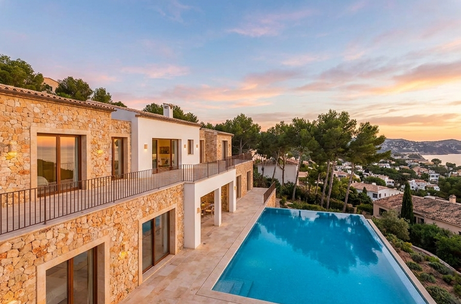 Villa mit Meerblick, Bendinat